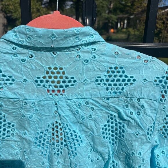 J Crew Eyelet Popover Top NWT - Picture 13 of 14